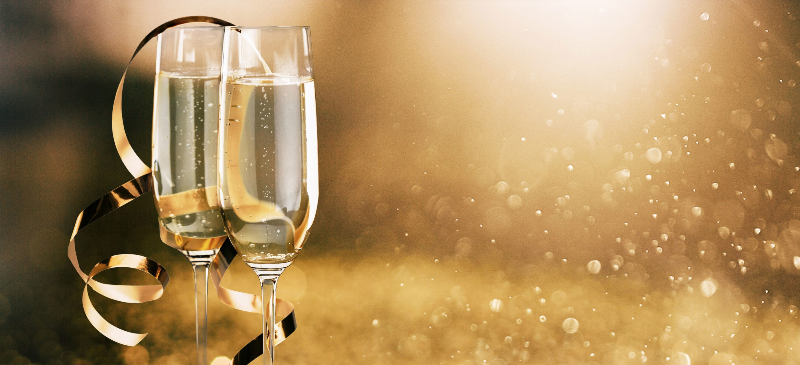 champagne in flute glass