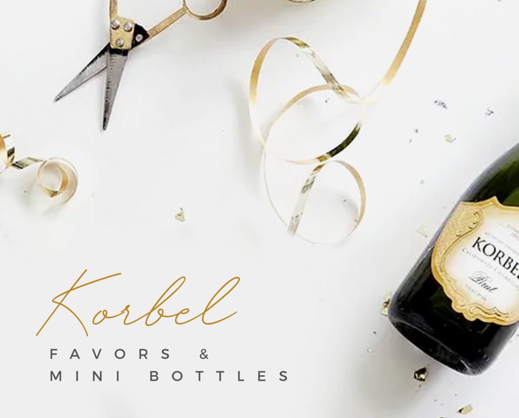 Korbel Favors and mini bottles